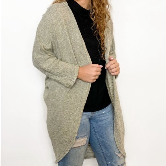 easel Sweaters Nwt Olive Large Lightweight Easel Cardigan Poshmark